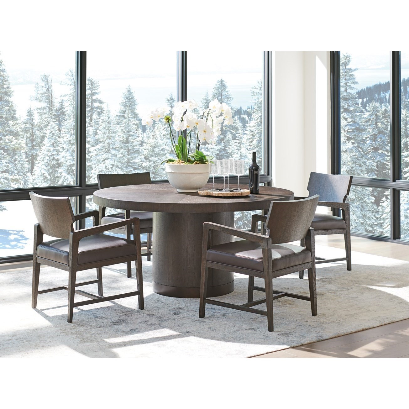 Barclay Butera Park City 5Piece Dining Set with Silvercreek Table and